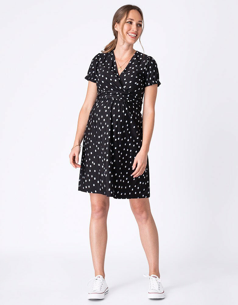 Seraphine ENORA ＜授乳対応＞ポルカドットワンピース -ブラックドット