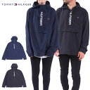 トミーヒルフィガー アノラック ハーフジップ ナイロン ジャケット アウター メンズ レディース ブラック ネイビー 黒 紺 S M L XL LL 2Lサイズ 大きいサイズ ビックサイズ 通学 トップス シンプル ロゴ TOMMY HILFIGER ANORAK JACKT USサイズ