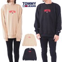 トミージーンズ スウェットシャツ リラックス カレッジ クルーネックシャツ トレーナー メンズ レディース ブラック 黒 M L XL LL 2Lサイズ USモデル TOMMY JEANS RLXDCOLLEGIATE CREW