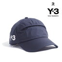 Y-3(adidas×Yohji Yamamoto) Y3 CORDURA CAP ワイスリー アディダス ヨージヤマモト ロゴ 刺繍 ブラック 黒 メンズ 男性 レディース 女性 小物 帽子 キャップ ハットアクセサリー ストリート ワンポイント プレゼント USモデル