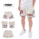 プロスタンダード メッシュショーツ 短パン バスパン メンズ 男性 クリーム フィラデルフィア フィリーズ PRO STANDARD PHILADELPHIA PHILLIES LOGO MESH SHORT