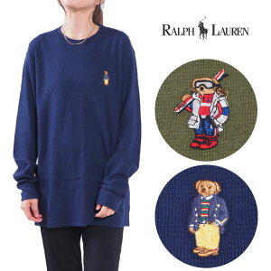 ݥ ե åե ޥT ٥  Ĺµ T S M L XL LL 2L 礭  ʡ  ѥ 롼 ꡼   ǥ   ͥӡ ꡼ POLO RALPH LAUREN WAFFLE L/S CREW W/BEAR EMBROIDERY