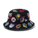 NEWERA ニューエラ バケット01 Team Logo Allover NBA ブラック　メンズ 男性 レディース 女性 帽子 ハット 送料無料 NEW ERA 国内正規品 正規取扱店 バケットハット