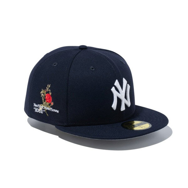 NEWERA CAP ニューエラ キャップ 59FIFTY MLB State Flowers ニューヨーク・ヤンキース ネイビー メンズ 男性 帽子 ハット 小物 国内正規品 正規取扱店 NEW ERA グレーブリム アンダーバイザーグレー つば裏グレ