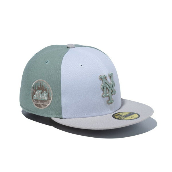 NEWERA CAP ニューエラ キャップ 59FIFTY Light Green Pack ニューヨーク・メッツ ホワイト/エベレストグリーン/ストーン メンズ 男性 帽子 ハット 小物 国内正規品 正規取扱店 NEW ERA グレーブリム アンダーバイザーグレー つば裏グレ