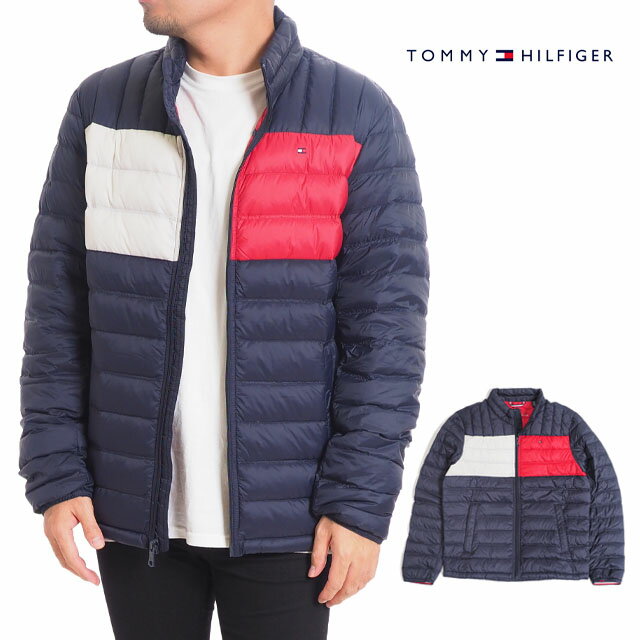 トミーヒルフィガー ダウンジャケット メンズ S M L XL XXL サイズ TOMMY HILFIGER PACKABLE DOWN JACKET JKT カラーブロック 男性 レディース 女性 アウター 長袖　パッカブル USモデル