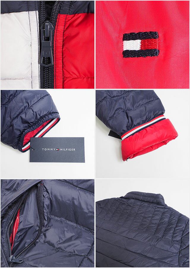 トミーヒルフィガー ダウンジャケット メンズ S M L XL XXL サイズ TOMMY HILFIGER PACKABLE DOWN JACKET JKT カラーブロック 男性 レディース 女性 アウター 長袖　パッカブル USモデル