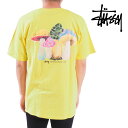 ステューシー ペアTシャツ STUSSY ステューシー　SHROOMS TEE イエロー 黄色 キノコ Tシャツ カットソー 半袖 S M L LL XLサイズ 男性 メンズ 女性 レディース トップス 大きいサイズ　 USAモデル