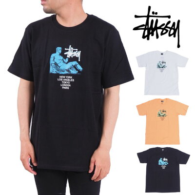 STUSSY ステューシー Tシャツ カットソー 半袖 ブラック 黒 ホワイト 白 ピーチ S M L LL XLサイズ 男性 メンズ 女性 レディース トップス 大きいサイズ USAモデル DIONYSOS TEE