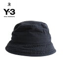 Y3 ハット Y-3(adidas×Yohji Yamamoto) YOHJI HAT ワイスリー アディダス ヨージヤマモト ロゴ 刺繍 ブラック 黒 メンズ 男性 小物 帽子 アクセサリー ストリート ワンポイント バケットハット