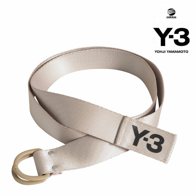 Y-3(adidas×Yohji Yamamoto) Y3 LOGO BELT STONE KHAKI A7EK ワイスリー アディダス ヨージヤマモト ロゴ リングベルト ベージュ カーキ メンズ 男性 レディース 女性 小物 アクセサリー ストリート ワンポイント　S M L サイズ