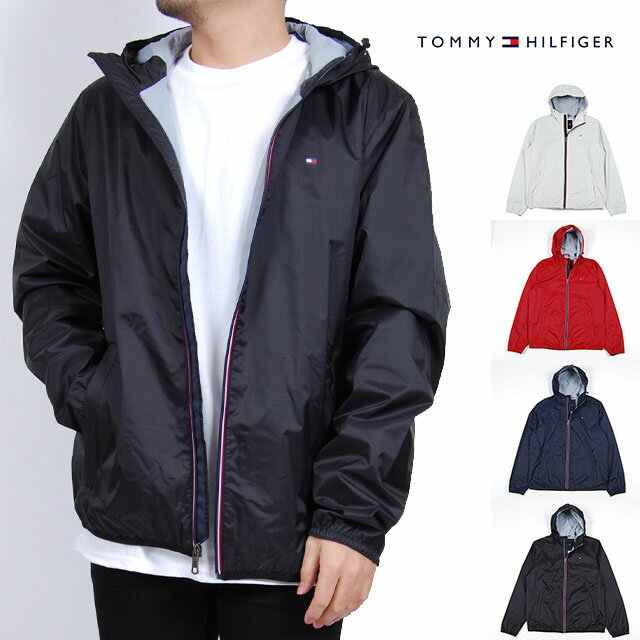 トミーヒルフィガー パーカー ナイロンジャケット メンズ レディース ブラック ネイビー レッド S M L XLサイズ TOMMY HILFIGER アクティブ レインジャケット ウインドブレーカー マウンテンパーカー 長袖 USモデル　ジップパーカー　ZIPパーカー