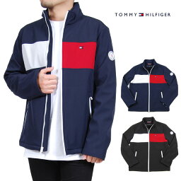 トミー ヒルフィガー アウター（メンズ） トミーヒルフィガー ソフトシェルジャケット TOMMY HILFIGER カラーブロック ジャケット ボンディング フルジップ 裏フリース 耐水性 アウター ブラック 黒 ネイビー 紺 メンズ 男性 長袖 TOMMYHILFIGER ゴルフ USモデル