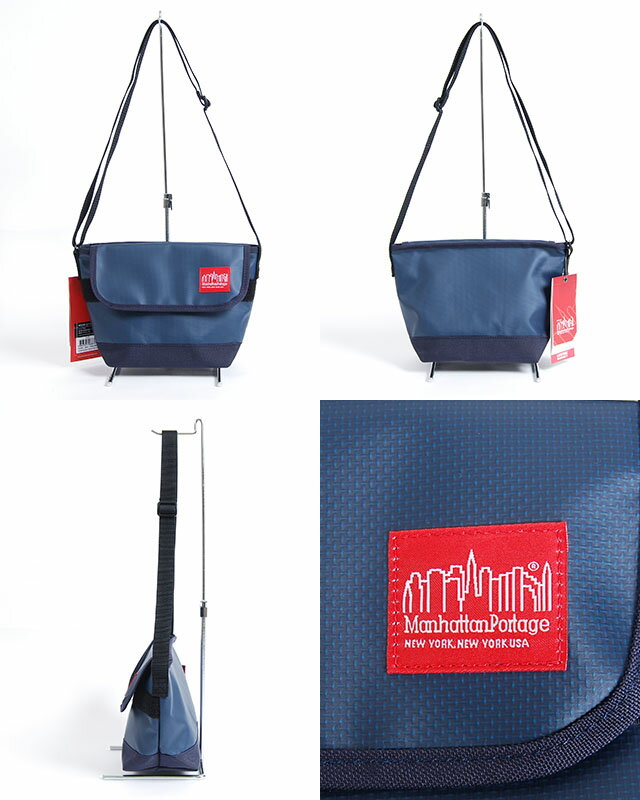 Manhattan Portage マンハッタン ポーテージ マットビニール MATTE VINYL CASUAL MESSENGER BAG カジュアルメッセンジャーバッグ ミニショルダーバッグ ハドソンバッグ サコッシュ ネイビー 紺 ブラック 黒 メンズ 男性 レディース 女性　パパバック