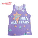 アウトレット USモデル MITCHELL NESS ミッチェル＆ネス PLRYOFF WIN SUBLIMATED TANK TOP タンクトップ ノースリーブ ロゴ 総柄 パープル 紫 トップス メンズ 男性