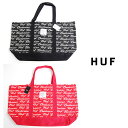 楽天SOLT AND PEPPERアウトレット HUF×BUDWEISER ハフ バドワイザー トート バッグ TOTE BAG BLACK RED キャンバス バック 鞄 コラボ レッド 赤 ブラック 黒 総柄 メンズ 男性 レディース 女性 カジュアル ストリート ブランド 小物 アクセサリーパパバック