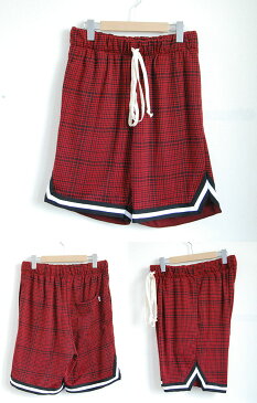 【送料無料】EPTM エピトミ KNIT PLAID BASKETBALL SHORTS PANTS RED BLACK バスケットボール ショーツ バスパン ショートパンツ ハーフパンツ チェック柄 ボトムス ジャージ メンズ 男性 レディース 女性 レッド 赤 ブラック 黒 バスケットショーツ モードストリート