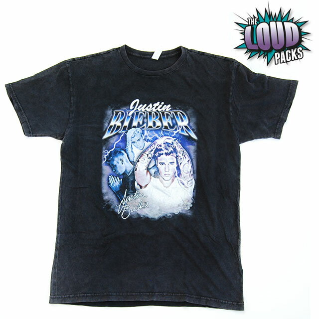 アウトレット 訳アリ THE LOUD PACKS ラウド パックス ジャスティン ビーバー プリント Tシャツ JUSTIN BEIBER PREMIUM T...