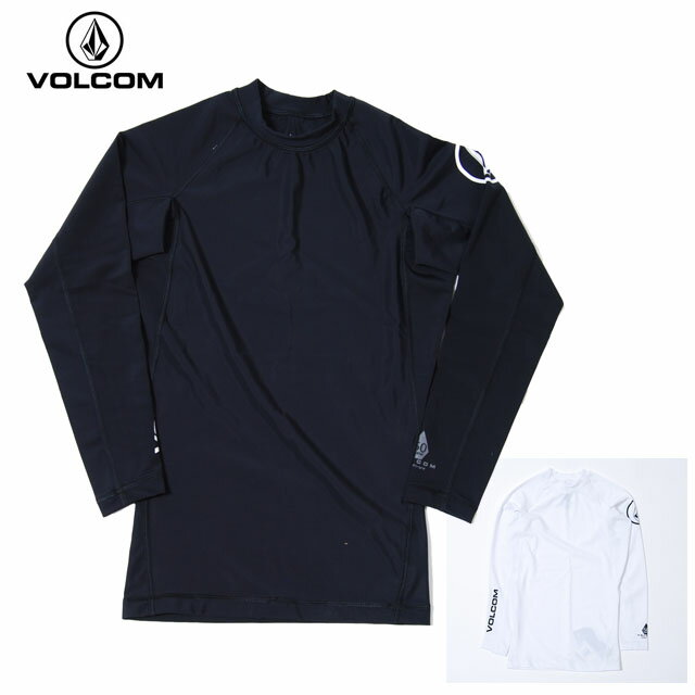 USモデル ボルコム ラッシュガード VOLCOM LIDO SOLID L/S 長袖 UV対策 紫外線対策 トップス ブラック ホワイト 黒 白 メンズ 男性 レディース 女性 サーフシャツ UVカット 海 川 プール 水着 キャンプ 釣り アウトドア ヴォルコム XS S M L XLサイズ