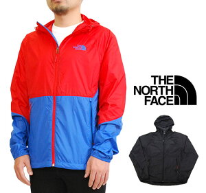 USモデル　ノースフェイス ナイロンジャケット パッカブル THE NORTH FACE FLYWEIGHT HOODIE BLACK RED マウンテンパーカー ナイロンジャケット ブラック 黒 レッド 赤 メンズ 男性 防寒 アウトドア フィッシング レインウェア NORTHFACE 薄手