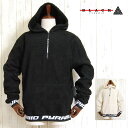 アウトレット BLACK PYRAMID ブラックピラミッド ボア ハーフ ジップ プルオーバー フーディ ジャケット Full Sherpa 1/2 Zip Logo Hoodie Jacket BLACK BEIGE JKT パーカー アウター ブラック 黒 ベージュ メンズ 男性 Black Pyramid