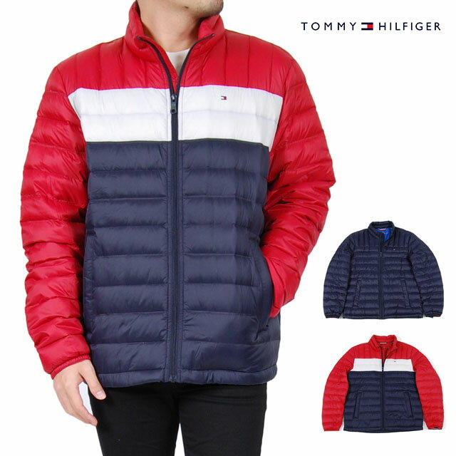 トミー ヒルフィガー ダウン（レディース） トミーヒルフィガー ダウンジャケット メンズ S M L XLサイズ TOMMY HILFIGER PACKABLE DOWN JACKET JKT ミッドナイト ネイビー 紺 リンス レッド 赤 男性 レディース 女性 アウター 長袖　パッカブル USモデル