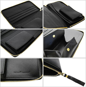 【アウトレット】訳アリ RAISE8 APPAREL ZIP LEATHER WALLET BLACK GOLD ライズ8 アパレル ジップ レザー ウォレット ブラック 黒 ゴールド 金 無地 財布 牛革 革 小物 カードケース アクセサリー メンズ 男性 カジュアル ハイ ブランド HIPHOP