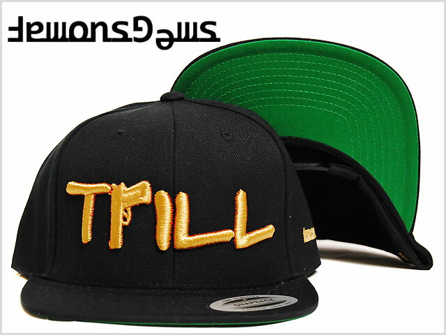 楽天SOLT AND PEPPERアウトレット FAMOS GAMS TRILL TRUEREAL SNAPBACK CAP BLACK GOLD フェイマスゲーム スナップバック キャップ ハット 帽子ブラック 黒 ゴールド 金 男性 メンズ 女性 レディース 小物 アクセサリー HIPHOP ヒップホップ ストリート ブランド