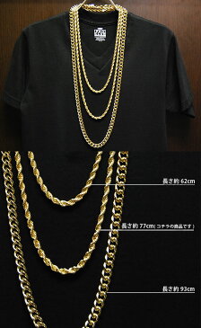 【ネコポス送料無料】NO BRAND ROPE CHAIN NECKLACE GOLD ノーブランド ロープチェーン ネックレス ゴールド 金 長さ77cm/幅7mm メンズ レディース 男女兼用 ユニセックス アクセサリー HIPHOP ヒップホップ NEW SCHOOL JEWELRY ニュースクール 1.2/30