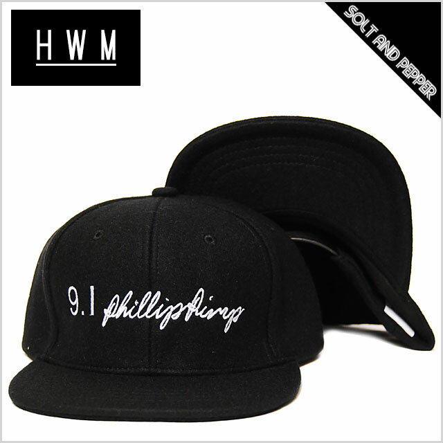 HOLLYWOOD MADE 9.1 PHILLIP PIMP SNAPBACK CAP BACKBELT BLACK ハリウッドメイド 9.1 フィリップ ピンプ バックベルト スナップバック キャップ アクセサリー 帽子 黒 ブラック メンズ 男性 レディース 女性 男女兼用 UNISEX ユニセックス U14211SB HOLLYWOODMADE