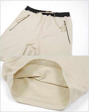 AMTY アンティ ミニ裏毛 サルエルパンツ ショーツ ショートパンツ ハーフパンツ SHORTS BLACK GRAY BEIGE SWEAT SHORT PANTS スウェット パンツ ブラック 黒 グレー 灰 ベージュ メンズ 男性 レディース 女性 ボトムス ストリート HIPHOP ヒップホップ カジュアル