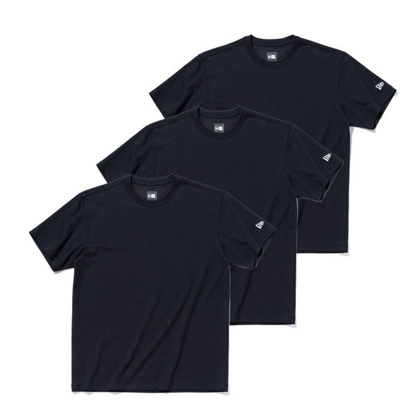 Rakuten - NEWERA 3-Pack 半袖 パフォーマンス Tシャツ ブラック 無地 半袖 トップス メンズ 男性 スポーツ ストリート ブランド NEW ERA アパレル 3pack S M L XL サイズ