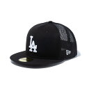 NEWERA ニューエラ 59FIFTY トラッカー ロサンゼルス・ドジャース ブラック × ホワイト メンズ 男性 レディース 女性 帽子 ハット 小物 アクセサリー 送料無料 NEW ERA プレゼント ギフト 贈り物 父の日 敬老の日 子供の日 国内正規品 正規取扱店