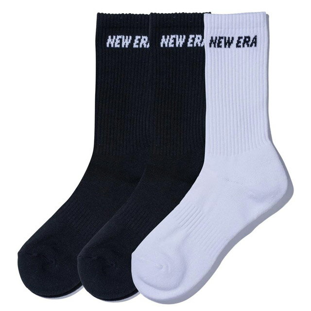 Rakuten - NEWERA ニューエラ [ソックス クルー 3ペア マルチ] 靴下 ブラック ホワイト　黒　白 メンズ 男性 レディース 女性 帽子 ハット 小物 アクセサリー NEW ERA 国内正規品 正規取扱店 14518178