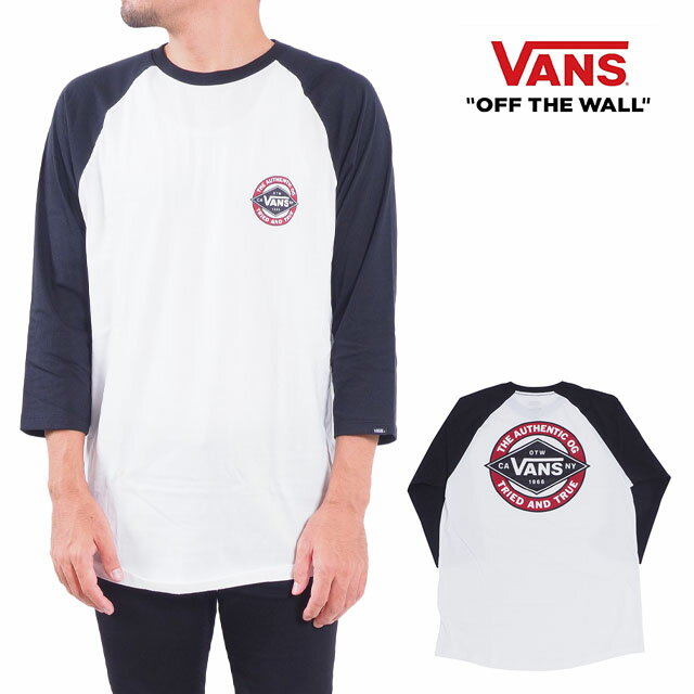 ヴァンズ バンズ VANS 長袖Tシャツ ロンT メンズ レディース S M L XL LL 2L サイズ 大きいサイズ USモデル ホワイト 白 ロゴ プリント ストリート スケートブランド VANS M DROP V DIAMOND RAGLAN TEE