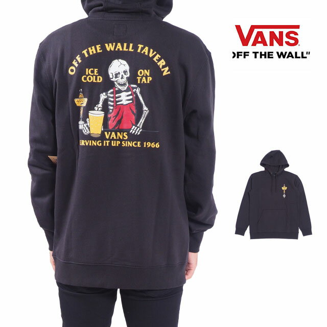 USモデル バンズ VANS パーカー フーディー メンズ S M L XL XL LL 2Lサイズ 長袖 トップス スウェット 裏起毛 ブラック 黒 男性 レディース 女性 ヴァンズ アパレル 洋服 大きいサイズ M BARTENDER PO