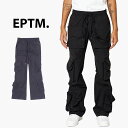 EPTM エピトミ フレアパンツ ベルボトム ブラック 黒 ナイロン BULLET CARGO PANTS(4)