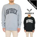 AEgbg AVIREX ABbNX DAILY L/S CREW NECK SWEAT LOGO TOPS BLACK GRAY fC[ N[lbN XEFbg S gbvX ubN  O[ D  MENS Y j K戵X { Xg[g