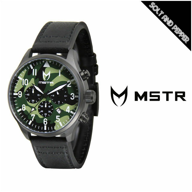 アウトレット　MEISTER WATCHES マイスター ウォッチ MSTR WATCHES AVIATOR AV106BS BLACK CAMO B：SCOTT LIMITED EDITION 時計 腕時計 ダイバーウォッチ クロノグラフ ラバーバンド 黒 ブラック 迷彩 カモフラ メンズ 男性