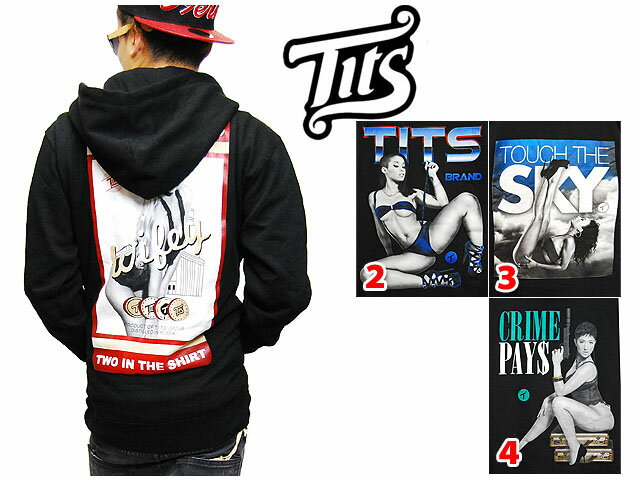 アウトレット 送料無料 T.I.T.S GIRL SWEAT ZIP UP ティッツ ガール プリント ロゴ ジップアップ パーカー スウェット トレーナー ブラック トップス メンズ レディース 女性 黒 男性 HIPHOP ヒップホップ ダンス ダンサー 衣装 ヤング カジュアル ブランド LA TITS