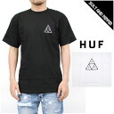 アウトレット Sサイズ HUF ハフ トリプル トライアングル Tシャツ TRIPLE TRIANGLE TEE WHITE BLACK 半袖 ロゴ トップス ホワイト 白 ブラック 黒 メンズ 男性用 レディース 女性 カジュアル ストリート ブランド TOPS