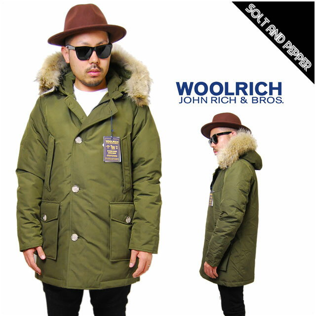 アウトレット USモデル WOOLRICH ウールリッチ ARCTIC PARKA DF MILITARY JACKET OLIVE アークティック パーカー ミリタリー ジャケット フード パーカー コート ファー付 アウター オリーブ メンズ 男性 正規品 本物