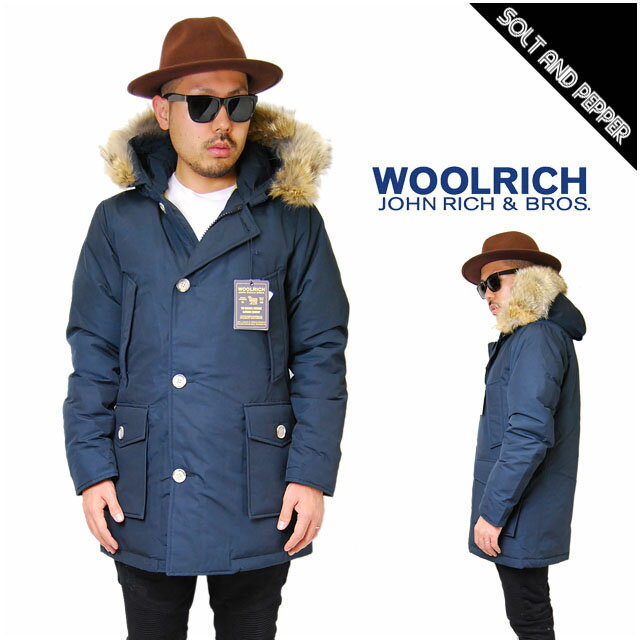 楽天SOLT AND PEPPERアウトレット USモデル WOOLRICH ウールリッチ ARCTIC PARKA DF MILITARY JACKET DARK NAVY アークティック パーカー ミリタリー ジャケット コート フード ファー付 アウター ダークネイビー メンズ 男性 紺 アメカジ セレカジ 正規品 本物