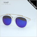 アウトレット 訳アリ YHF LOS ANGELES BLANCO WHITE BLUE SUNGLASS サングラス ホワイト 白 ブルー 青 ミラーレンズ ...