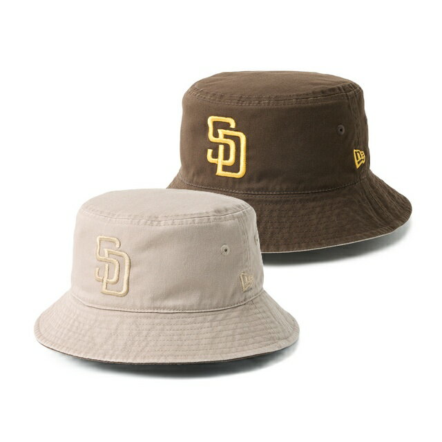 Rakuten - [即納]NEWERA ニューエラ バケット01 リバーシブル MLB Bucket Hat サンディエゴ・パドレス アッシュブラウン/ウォルナット メンズ 男性 レディース 女性 帽子 HAT ハット CAP キャップ 送料無料 NEW ERA 国内正規品 正規取扱店 バケットハット バケハ