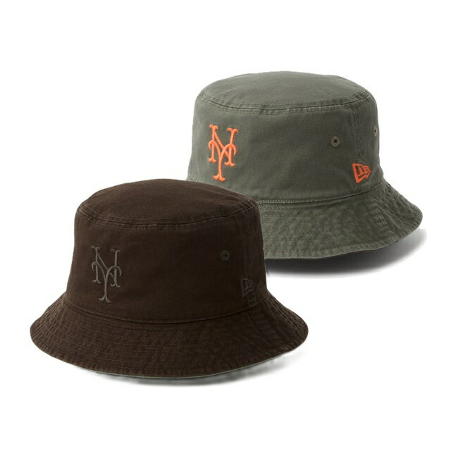 Rakuten - [即納]NEWERA ニューエラ バケット01 リバーシブル MLB Bucket Hat ニューヨーク・メッツ バーントウッド/ニューオリーブ メンズ 男性 レディース 女性 帽子 HAT ハット CAP キャップ 送料無料 NEW ERA 国内正規品 正規取扱店 バケットハット バケハ