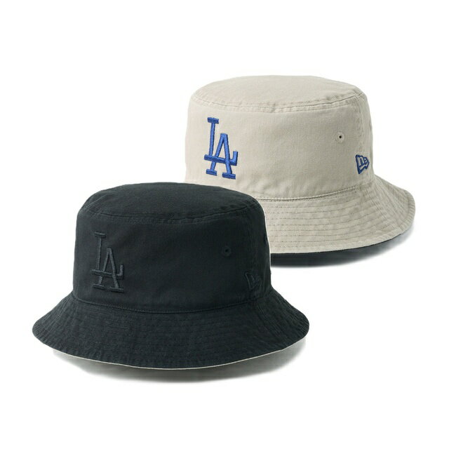 Rakuten - [即納]NEWERA ニューエラ バケット01 リバーシブル MLB Bucket Hat ロサンゼルス・ドジャース ブラック/ペブル メンズ 男性 レディース 女性 帽子 HAT ハット CAP キャップ 送料無料 NEW ERA 国内正規品 正規取扱店 バケットハット バケハ
