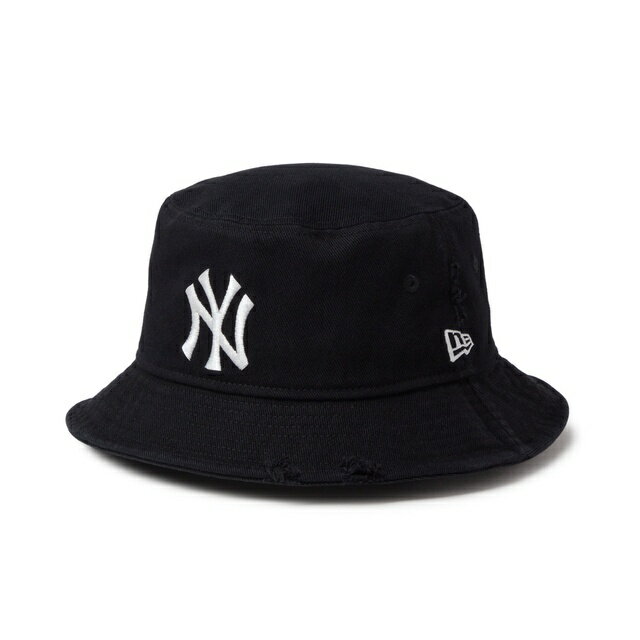Rakuten - [即納]NEWERA ニューエラ バケット01 MLB Damaged Cap ニューヨーク・ヤンキース ブラック メンズ 男性 レディース 女性 帽子 HAT ハット CAP キャップ 送料無料 NEW ERA 国内正規品 正規取扱店 バケットハット バケハ