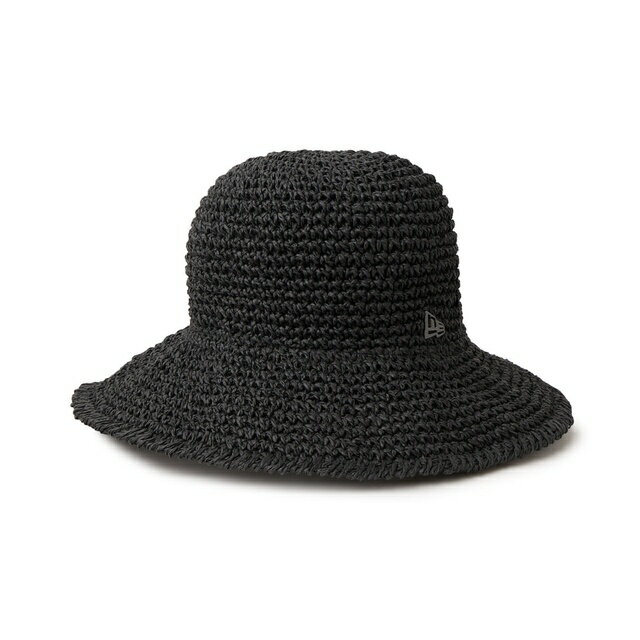 Rakuten - [即納]NEWERA ニューエラ アドベンチャー ワイドブリム Paper Crochet Hat ブラック メンズ 男性 レディース 女性 帽子 HAT ハット CAP キャップ 送料無料 NEW ERA 国内正規品 正規取扱店 バケットハット バケハ