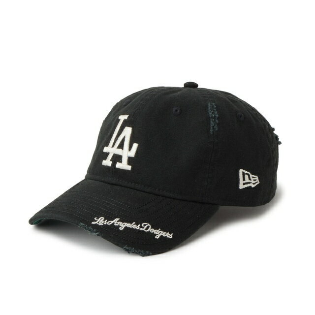 Rakuten - [即納]NEWERA ニューエラ 9TWENTY MLB Visor Logo バイザーロゴ ダメージ ロサンゼルス・ドジャース ブラック　CAP 調節可能 メンズ　プレゼント ギフト 贈り物